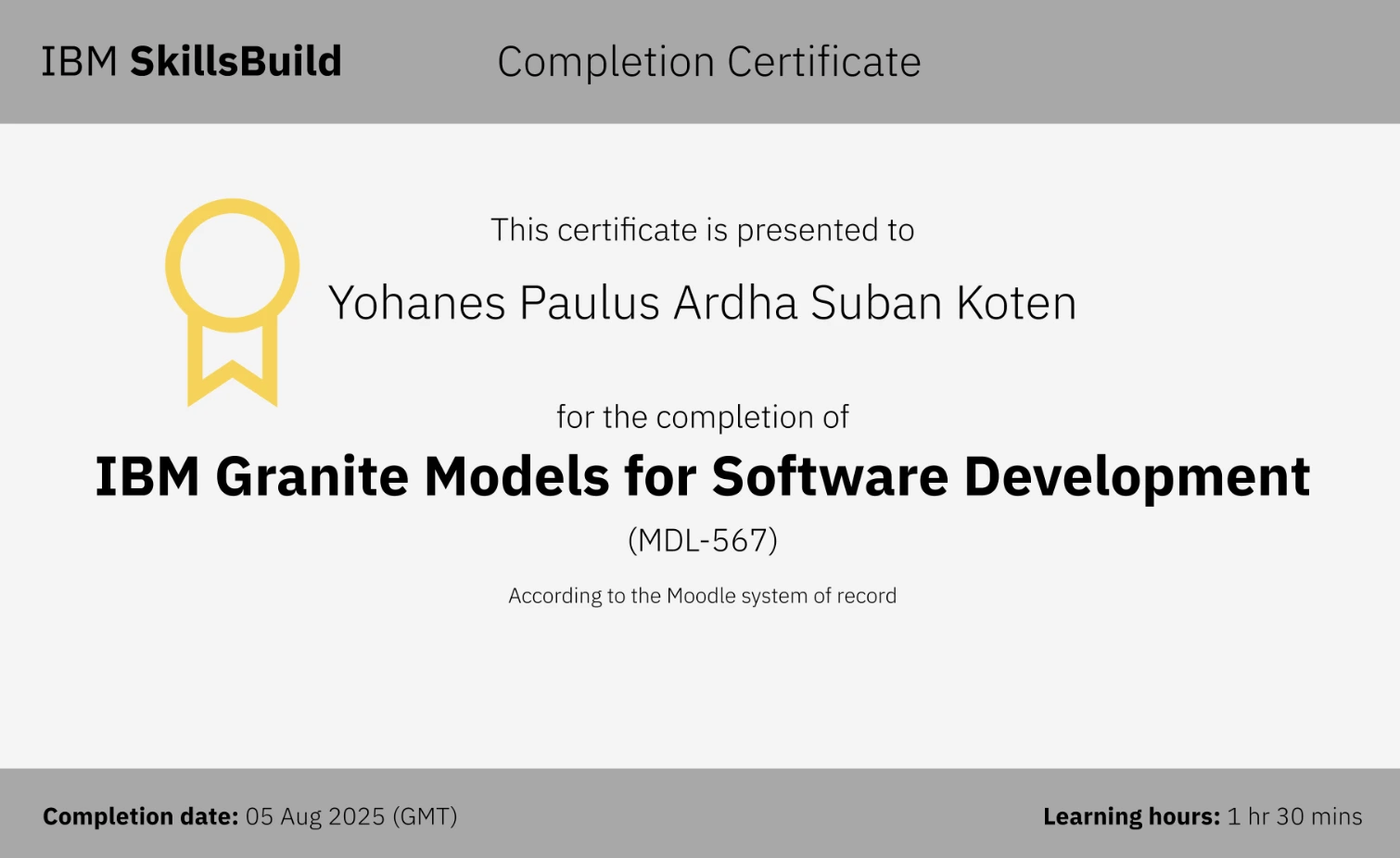 IBM Granite Models for Software Development